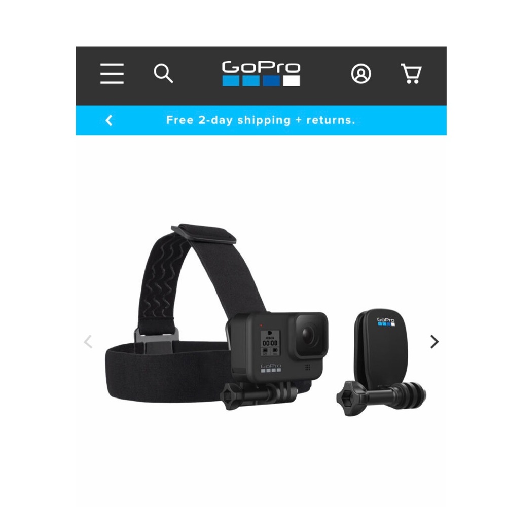 NIB GoPro Head Strap and QuickClip